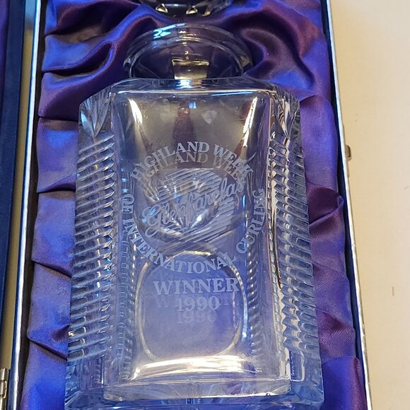 RARE Highland Week of International Curling 1990 Winner Decanter Glenfarclas - Picture 15 of 16